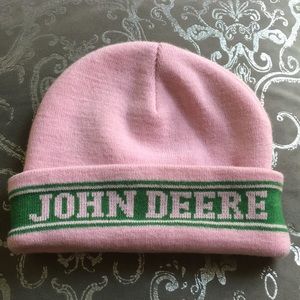 John Deere Light Pink Beanie OSFA/OSFM